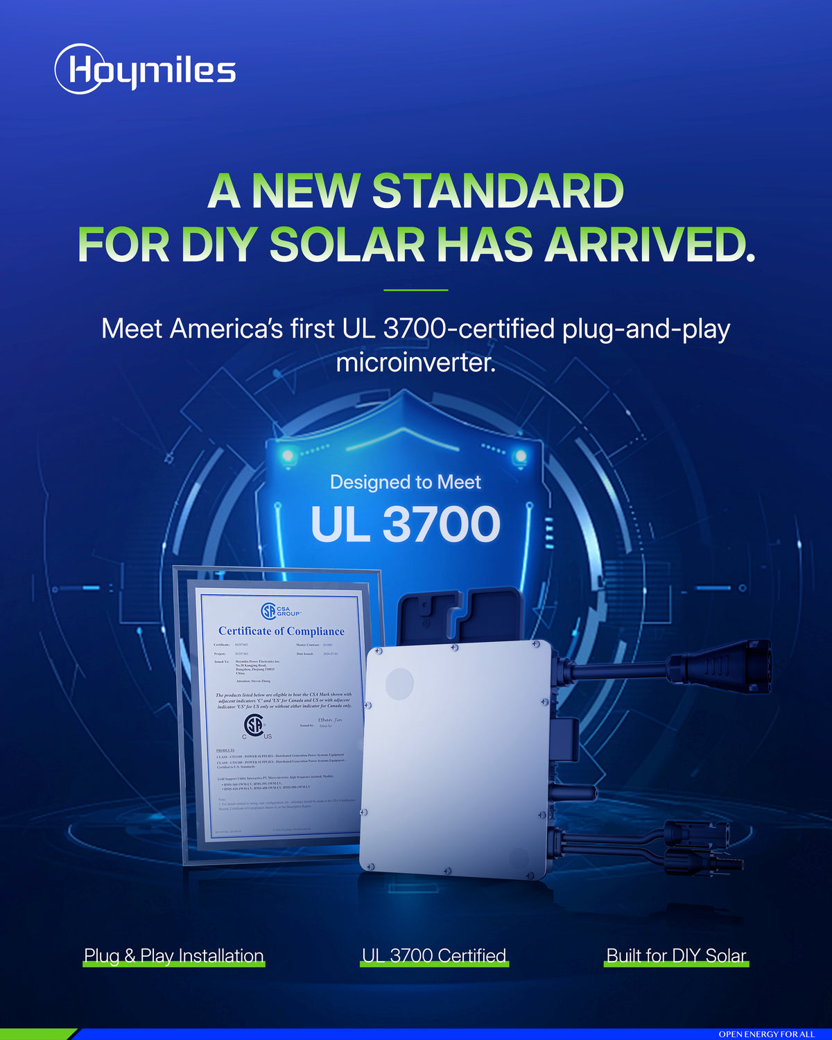 Balcony Solar Kit | 390W Plug-and-Play Solar Kit with Hoymiles 120V Microinverter