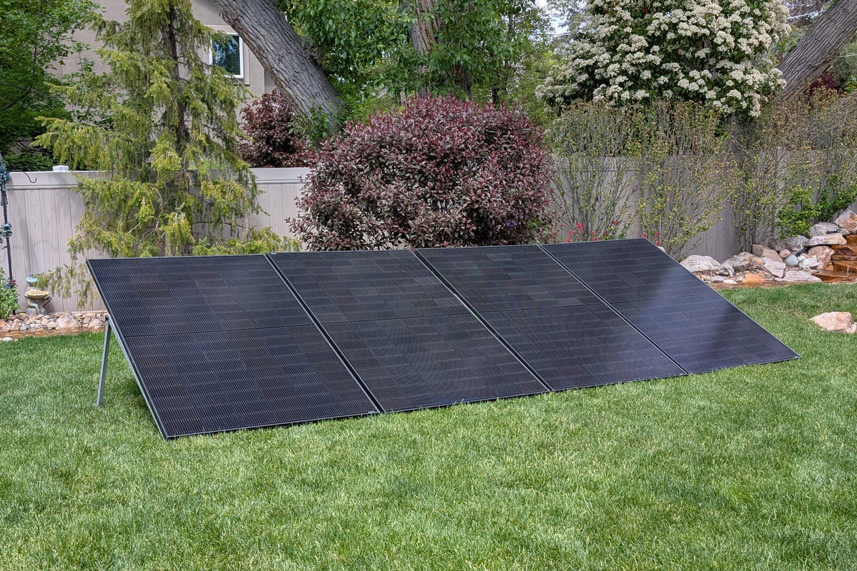 1280W Plug-in Solar Kit with EcoFlow Stream Microinverter & Adjustable Mounts | 120V Plug and Play Balcony Solar Kit